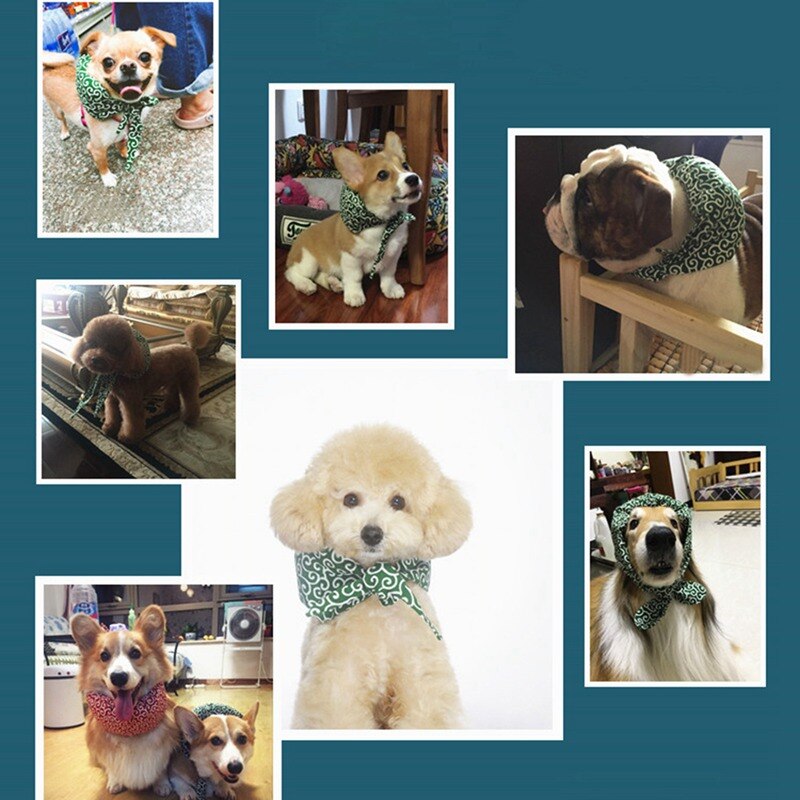 Japanese Print Pet Scarf Collar for Dogs & Cats