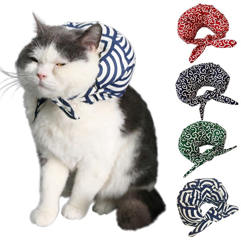 Japanese Print Pet Scarf Collar for Dogs & Cats