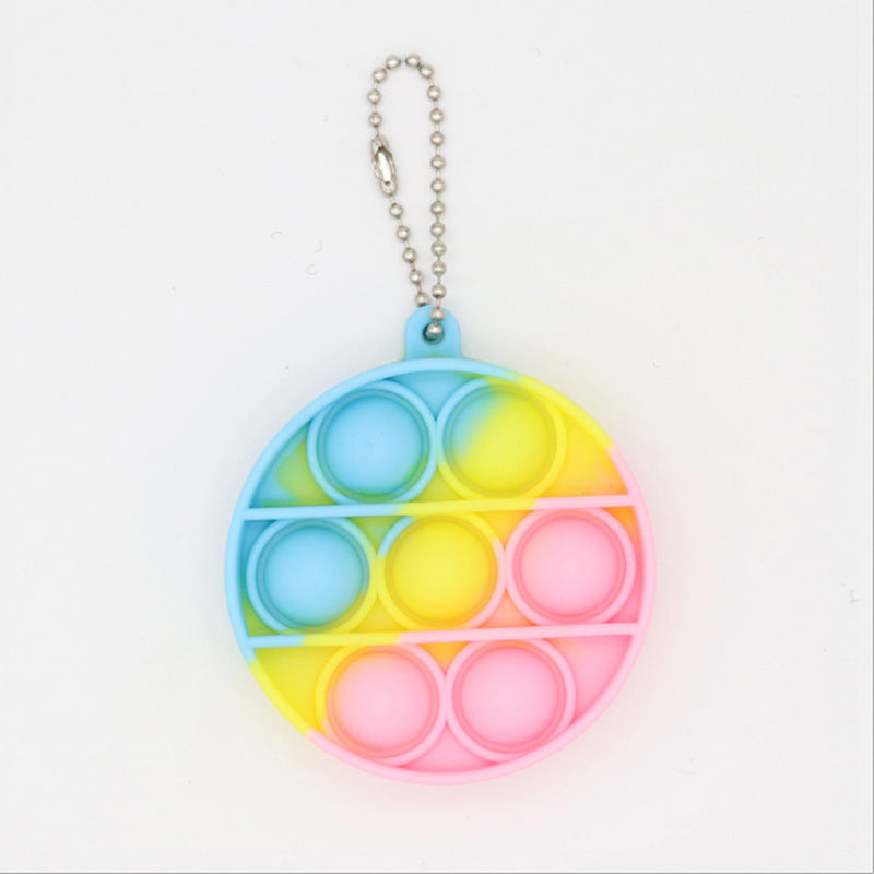 Pop-It Stress Relief Keychain For Portable Fidget Fun