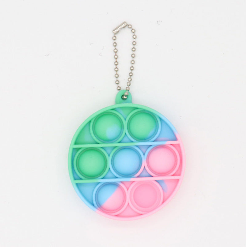 Pop-It Stress Relief Keychain For Portable Fidget Fun
