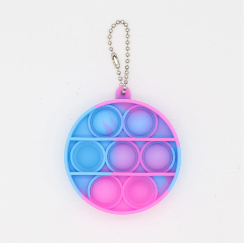 Pop-It Stress Relief Keychain For Portable Fidget Fun