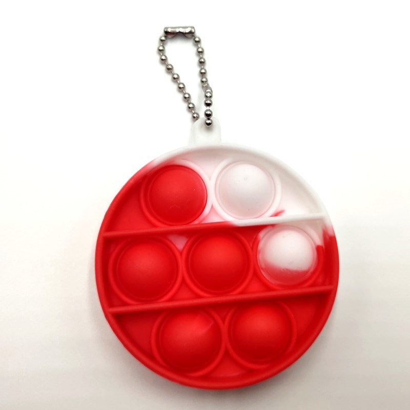 Pop-It Stress Relief Keychain For Portable Fidget Fun
