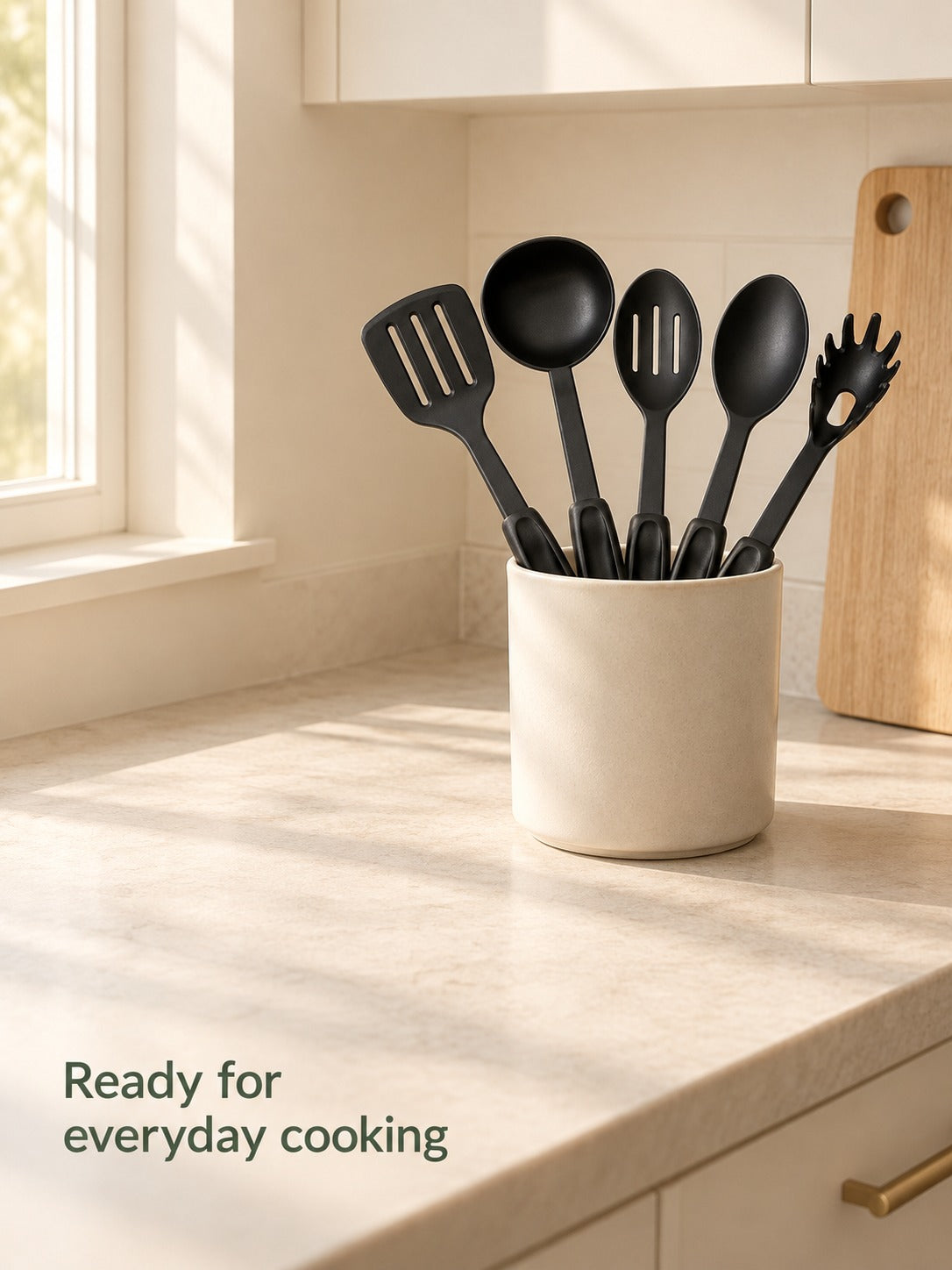 Nylon Kitchen Utensil Set, 5-Piece Non-Stick Cooking Tools