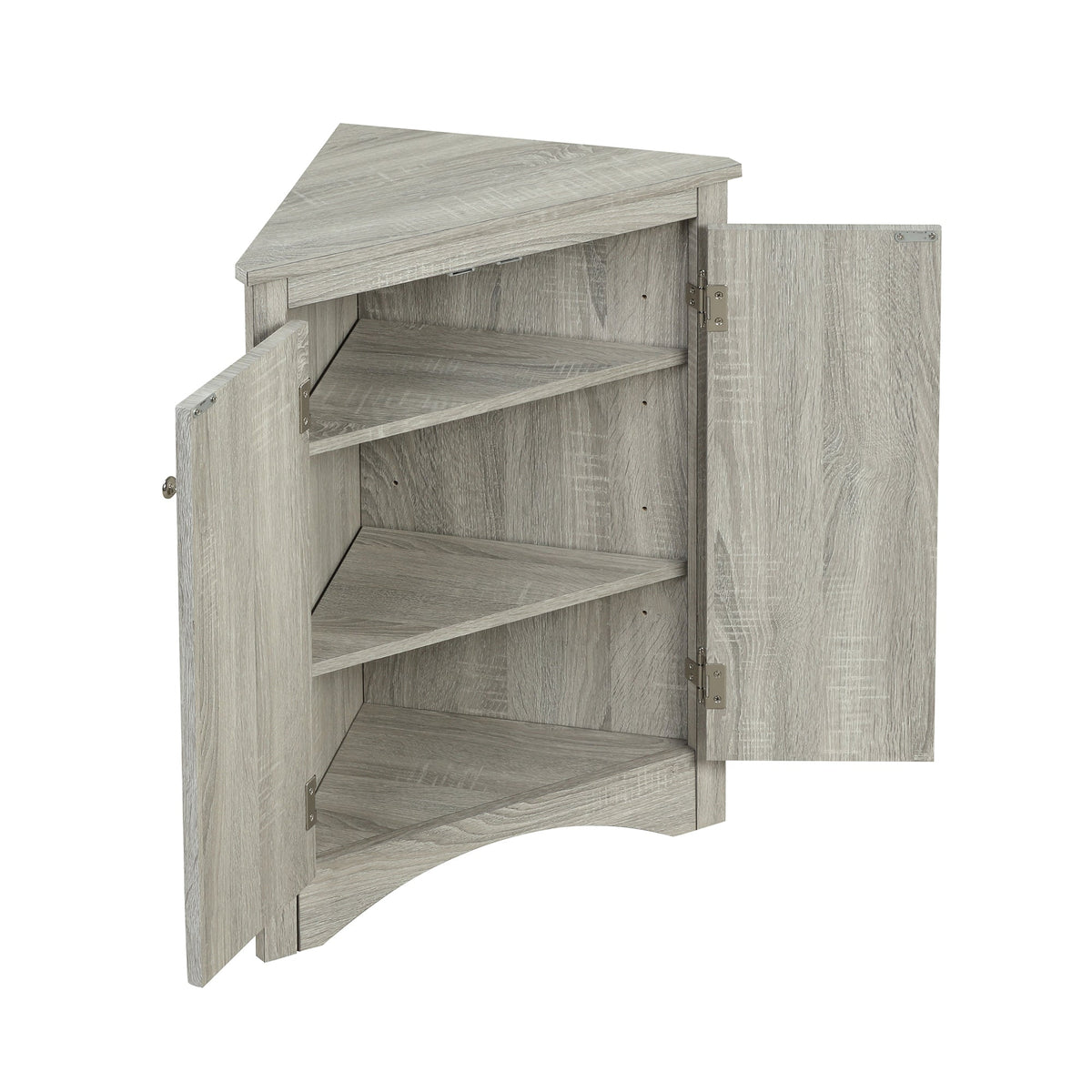 Triangle Bathroom Storage Cabinet with Adjustable Shelves