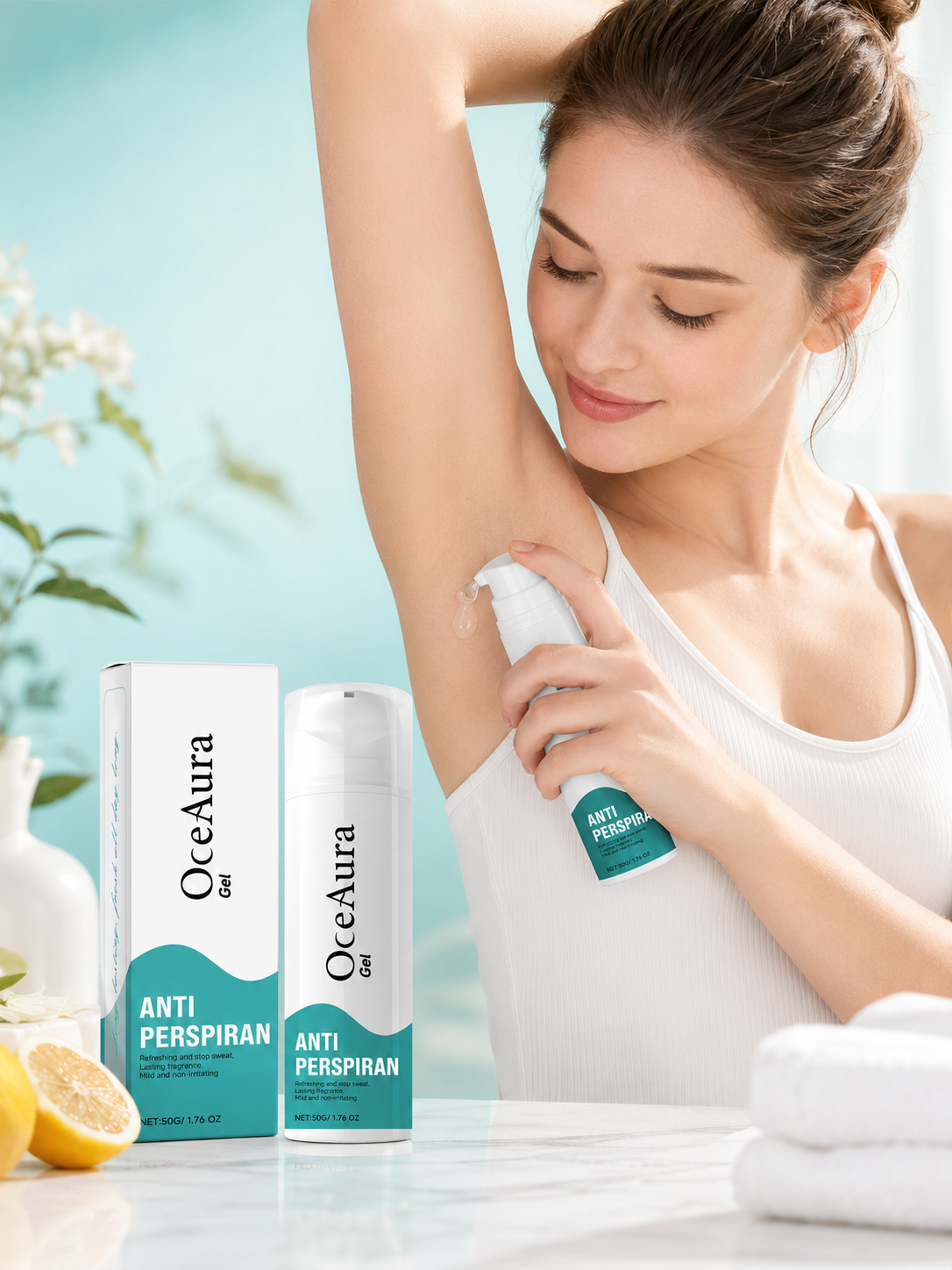 OceAura Antiperspirant Gel — All-Day Fresh Fragrance