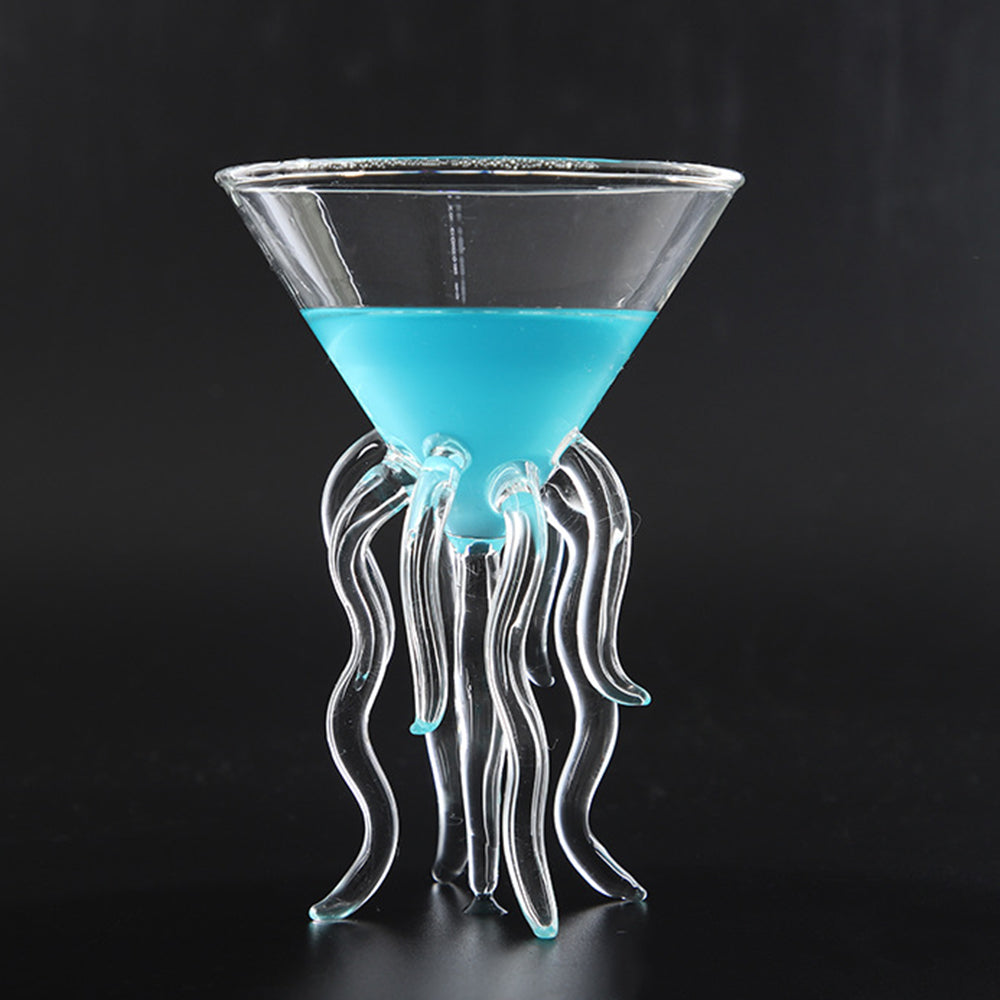 Jellyfish Cocktail Glass with Tentacle Base for Parties