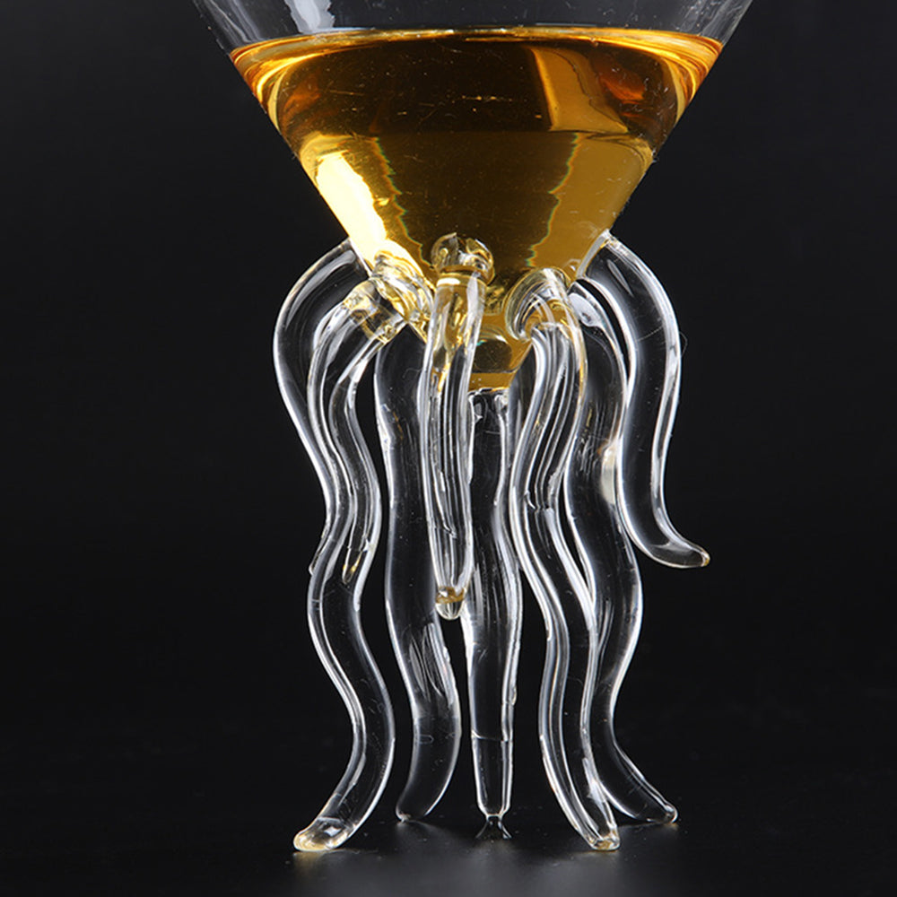 Jellyfish Cocktail Glass with Tentacle Base for Parties