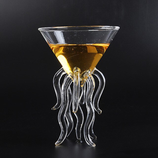 Jellyfish Cocktail Glass with Tentacle Base for Parties