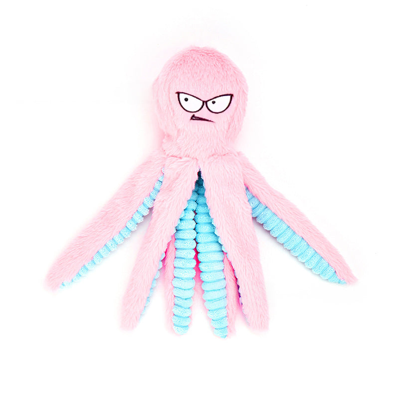 Octopus Plush Dog Toy for Tugging, Chewing & Squeaky Play