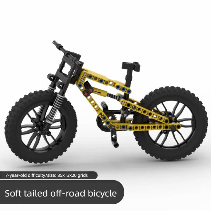 Off-Road Bicycle Building Set With Realistic Suspension