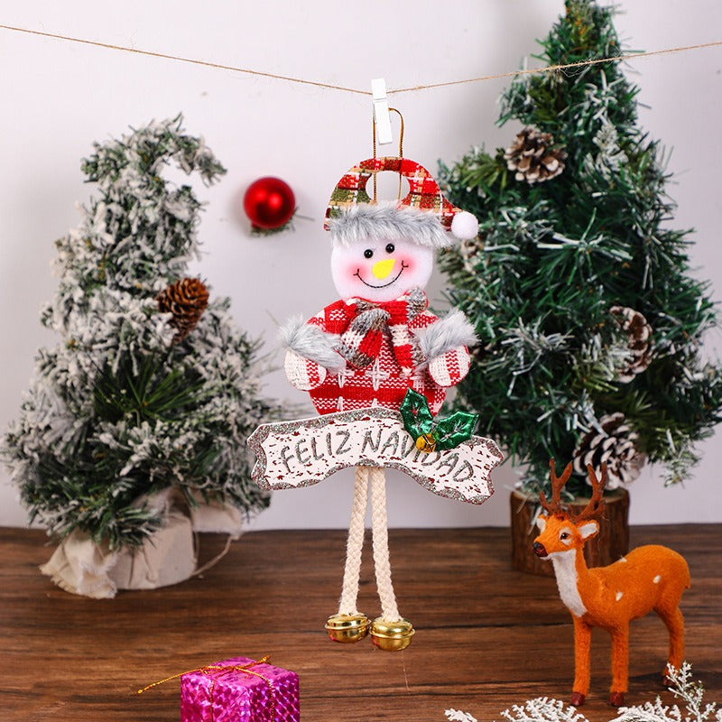 Christmas Tree Pendant With Festive Gold Bell Details