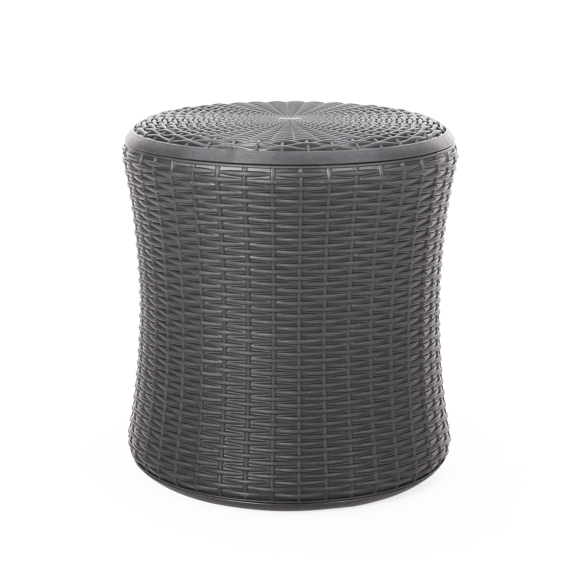 Weather-Resistant Patio Side Table with Hidden Storage