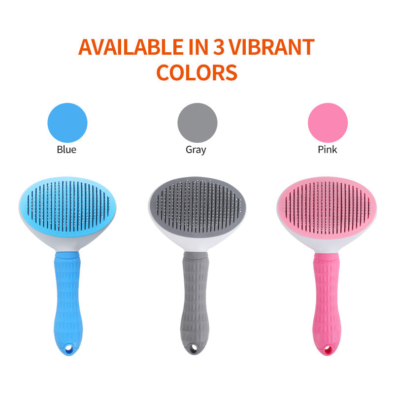 One-Click Pet Grooming Comb for Effortless Hair Removal