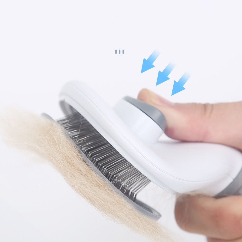 One-Click Pet Grooming Comb for Effortless Hair Removal