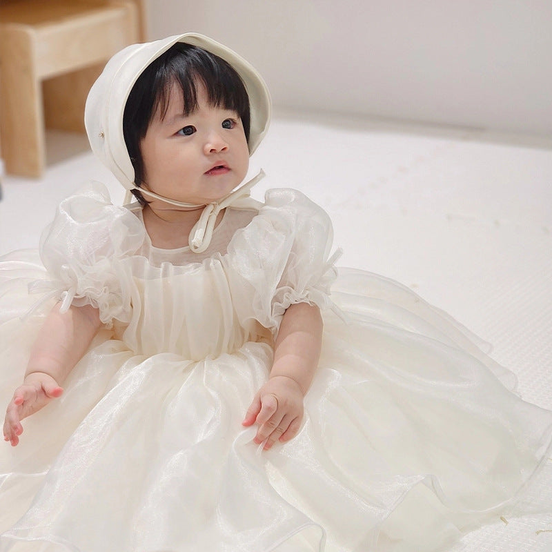 Baby Princess Birthday Dress Ivory First Birthday