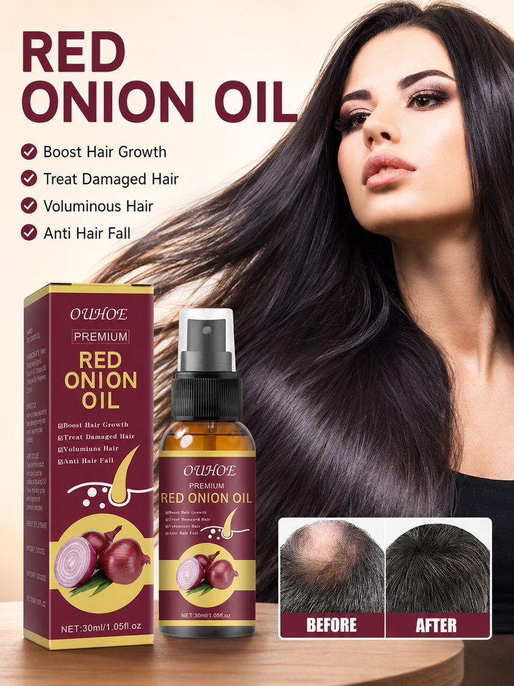 Onion Oil for Hair Growth — Stop Thinning, Boost Volume