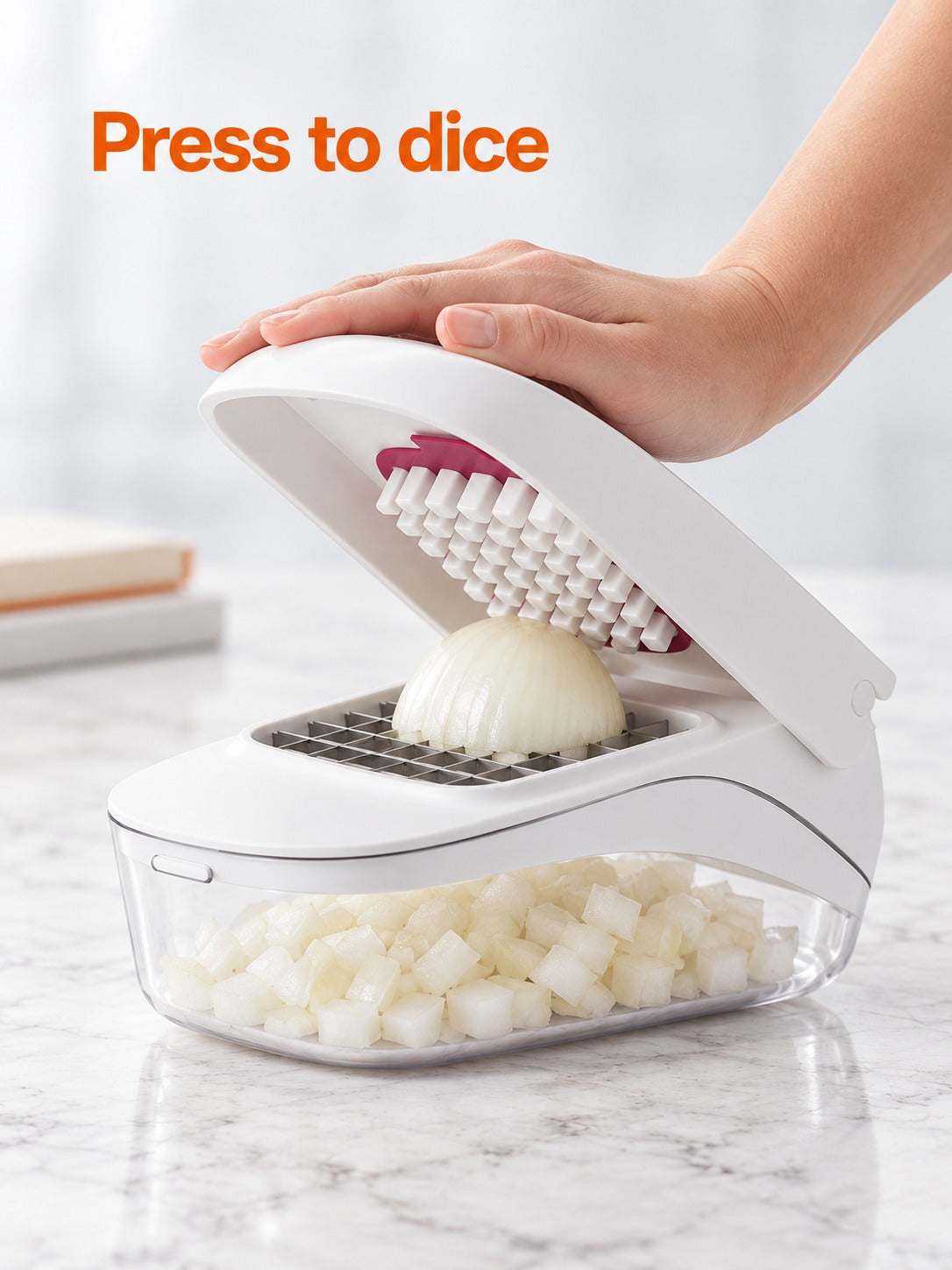 Onion Chopper: Dice Vegetables in One Press