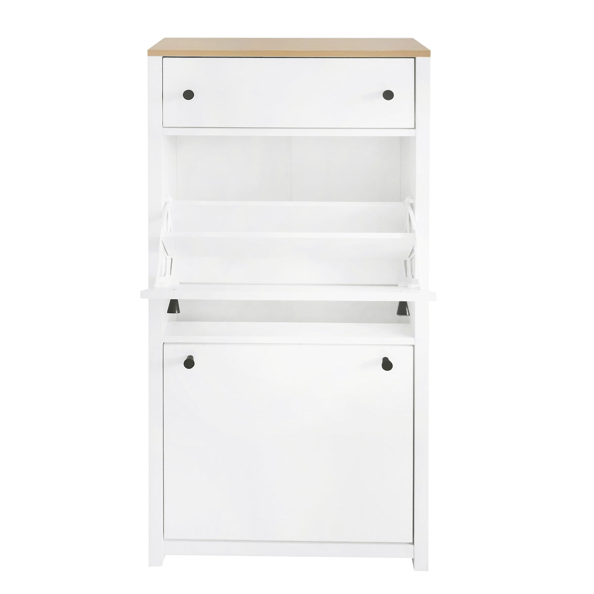 Shoe Cabinet with Flip Drawers for Entryway Storage