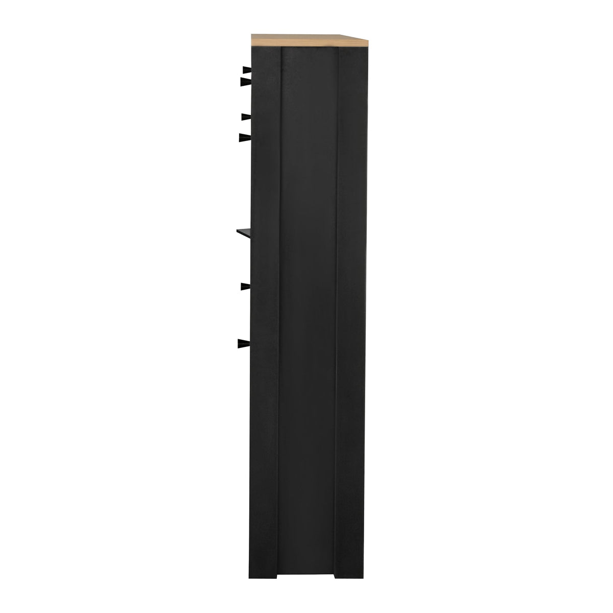 Entryway Shoe Cabinet with Flip Drawers, Matte Black