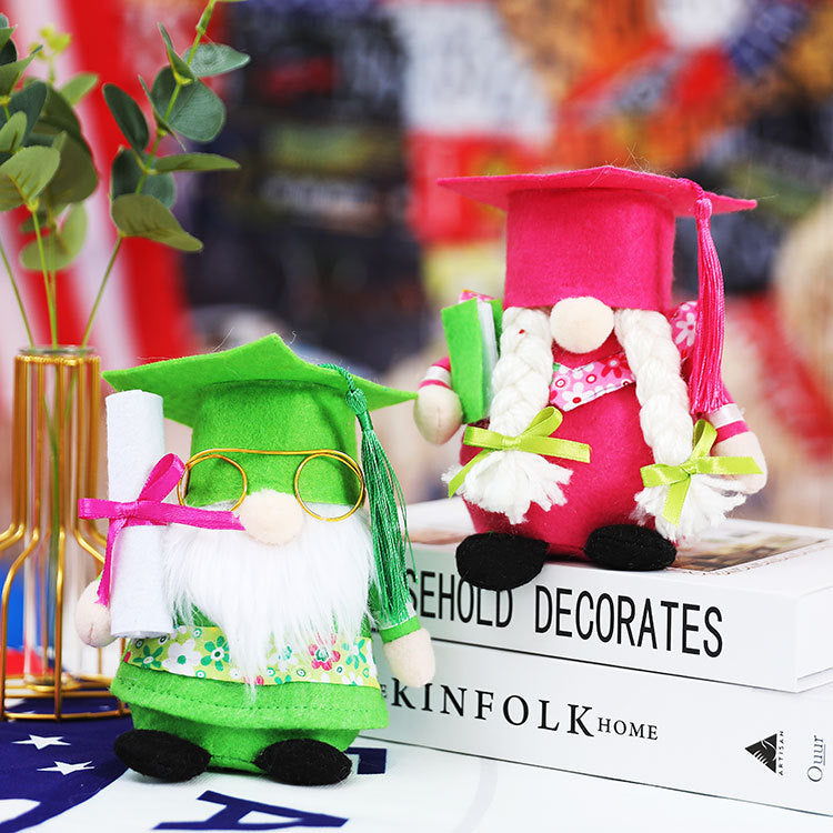 Graduation Gnome Couple Decor for Cheerful Displays