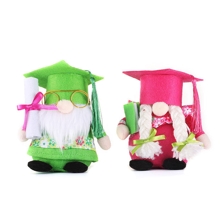 Graduation Gnome Couple Decor for Cheerful Displays