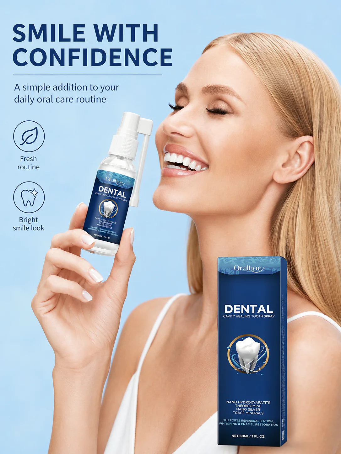 Nano HA Tooth Spray — Remineralize, Whiten & Protect Teeth