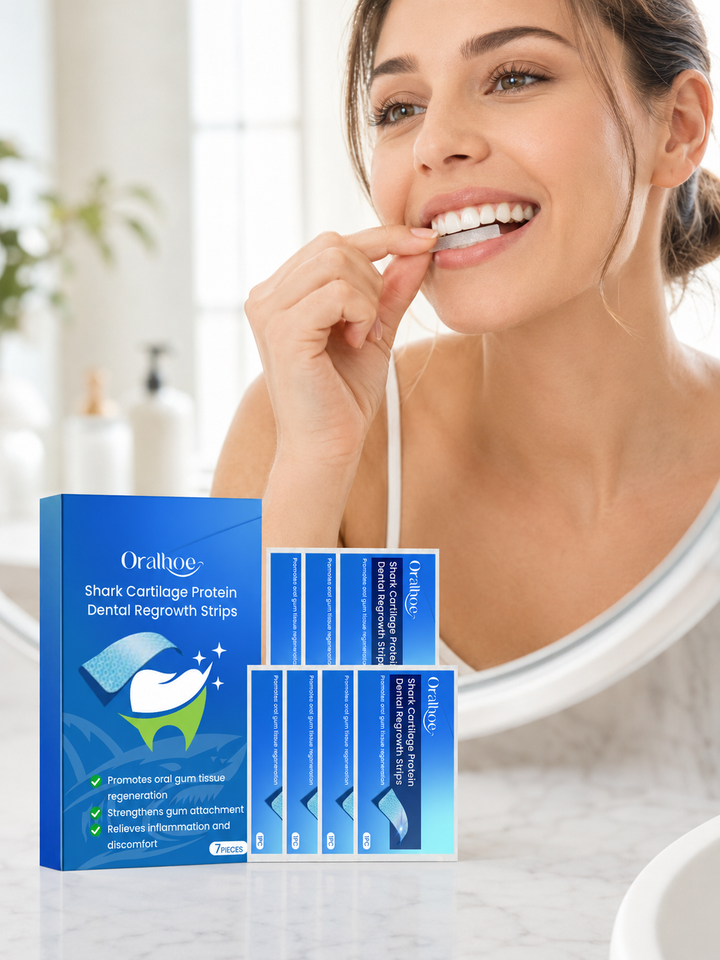 Gum Regrowth & Whitening Dental Strips — Shark Cartilage