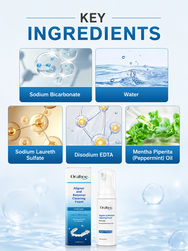 Denture Cleaning Mousse — Sparkling Stain Removal in Seconds