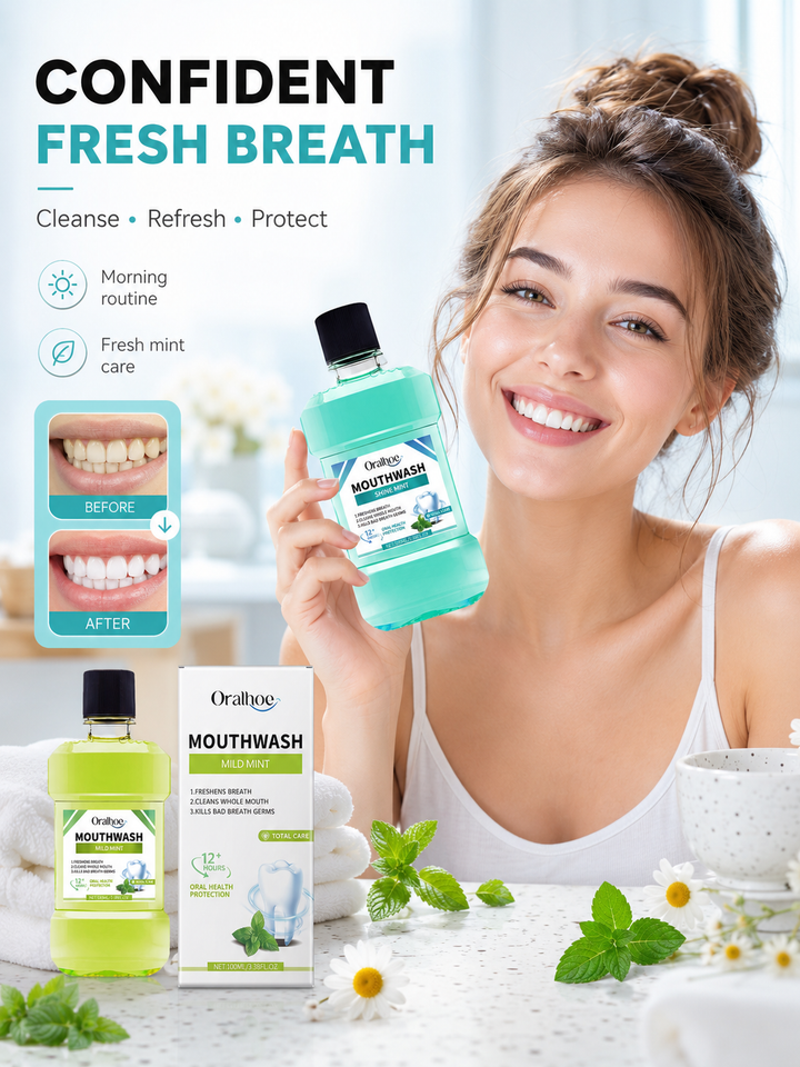 Mouthwash for Fresh Breath & Whitening – 12-Hour Oral