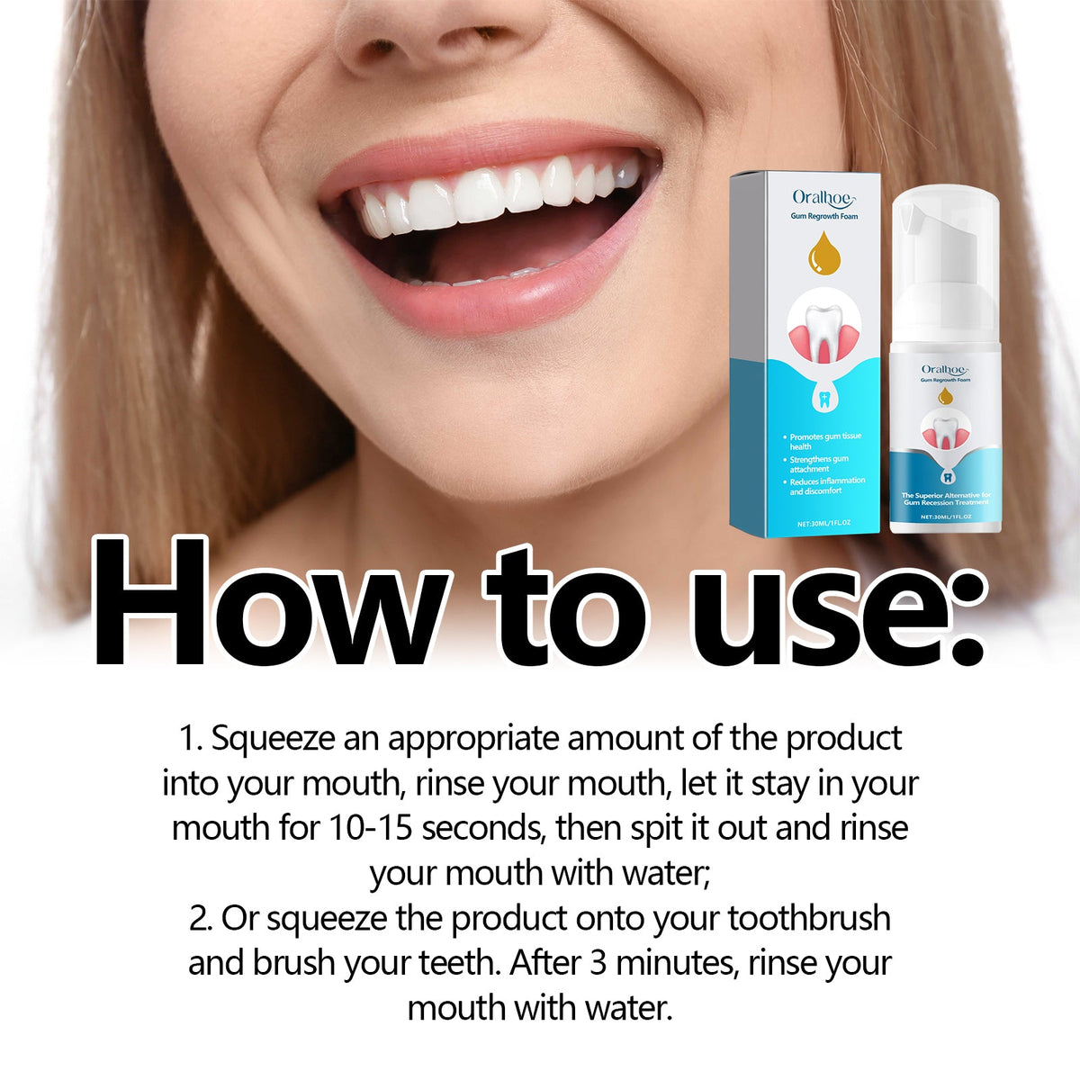Gum Care Foam for Gum Health, Comfort & Fresh Breath