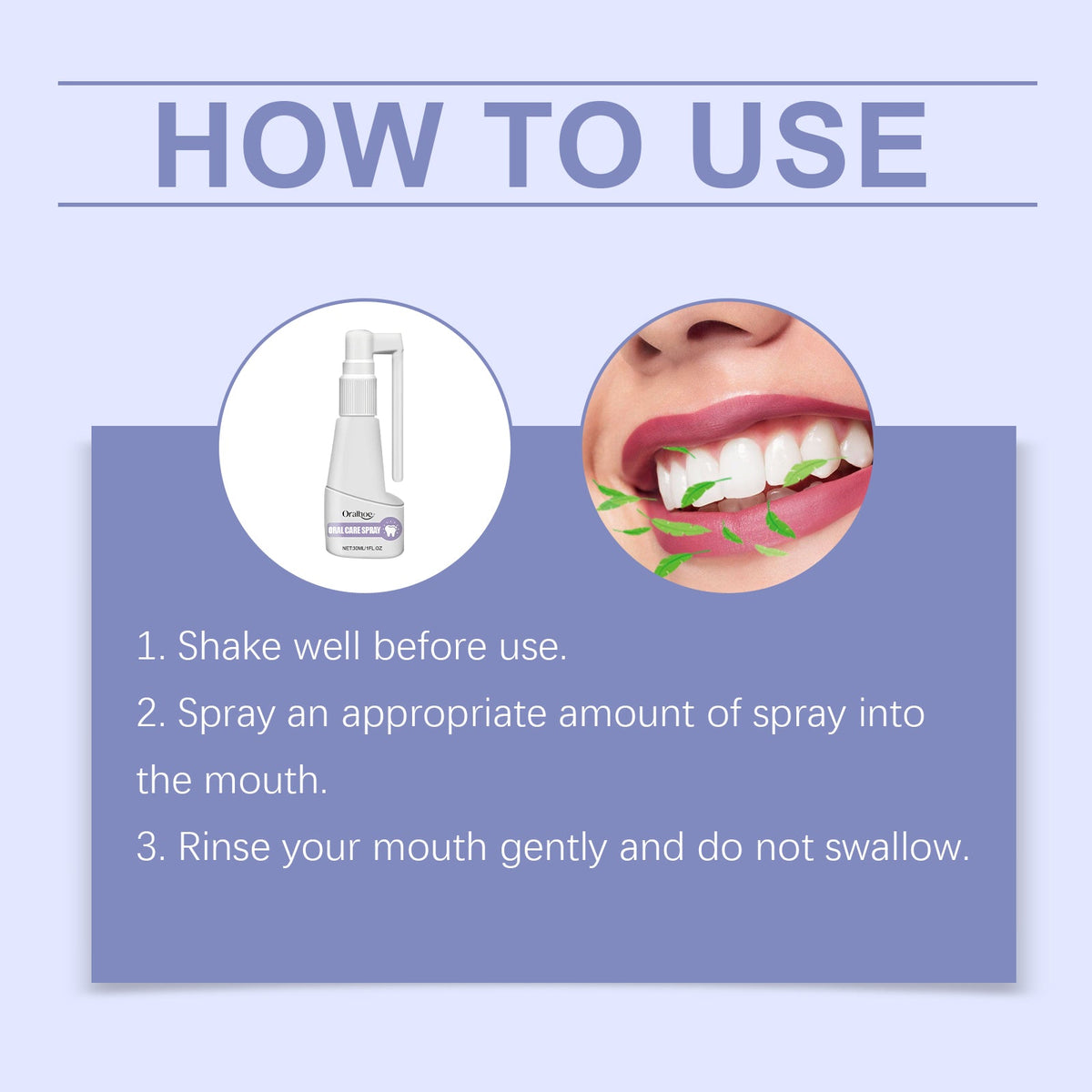 Daily Oral Care Spray for Fresh Breath and Oral Comfort