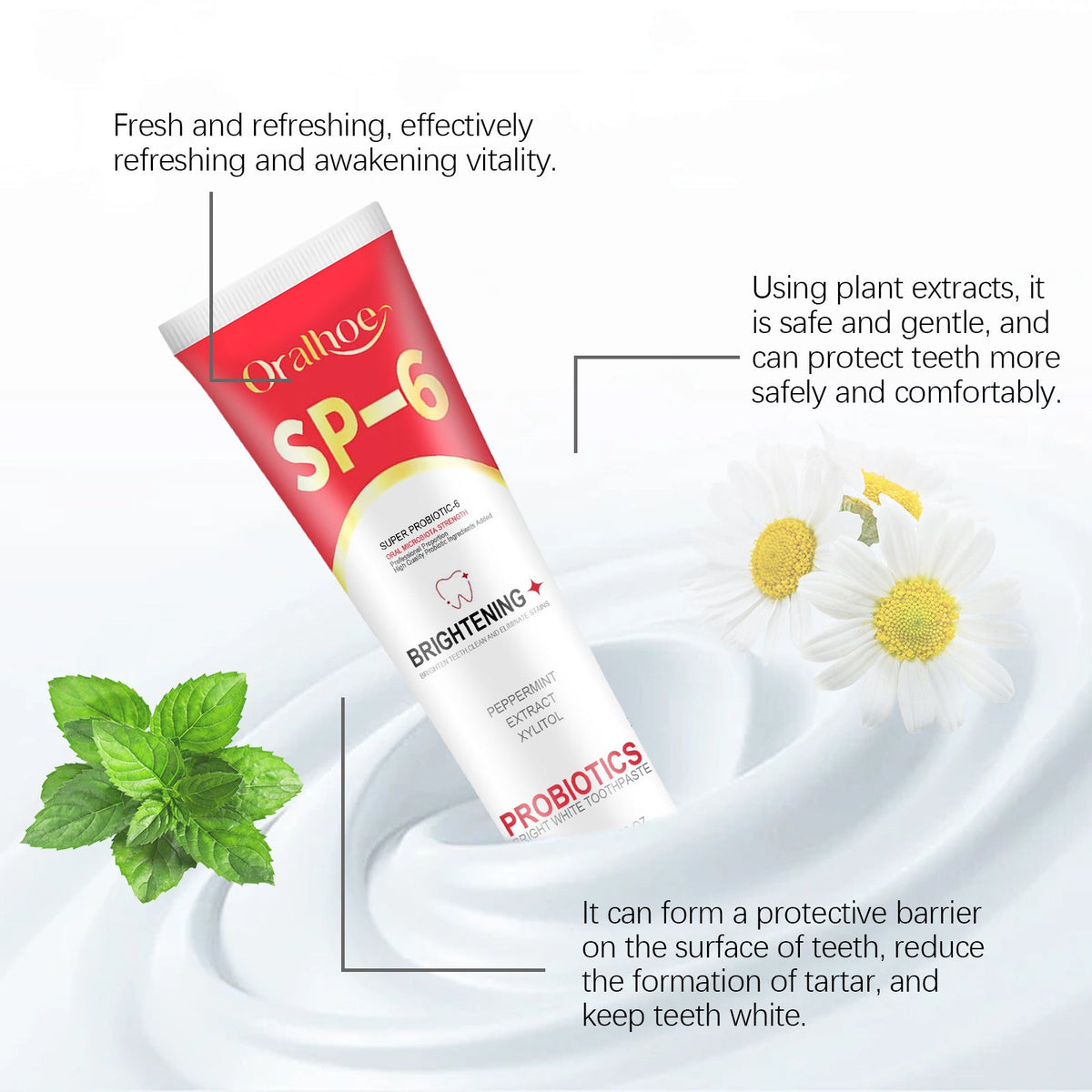 Probiotic Toothpaste for Brighter, Fresher Daily Teeth