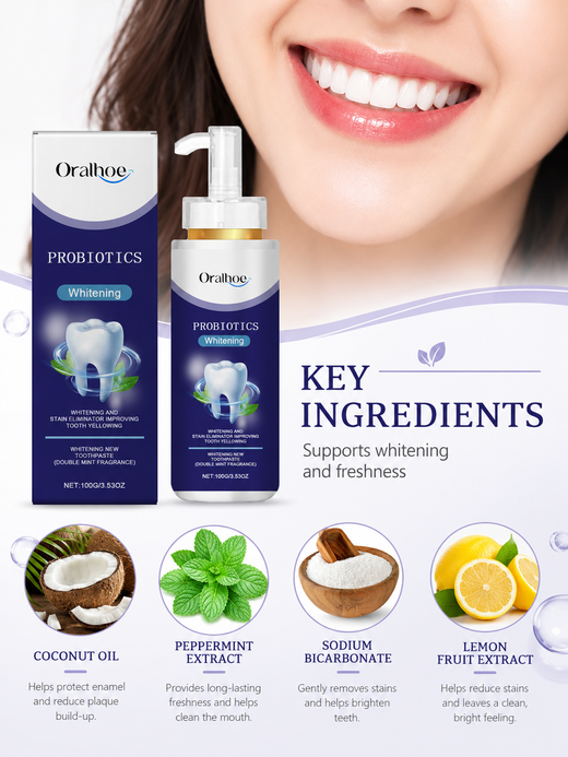Probiotic Whitening Toothpaste — Whiter Teeth, Healthier