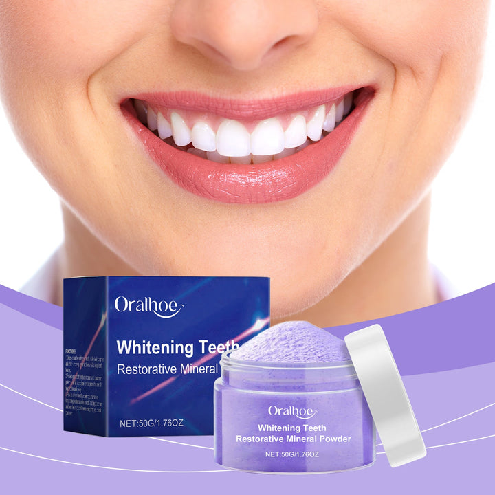 Purple Tooth Powder for Gentle Surface-Stain Brightening