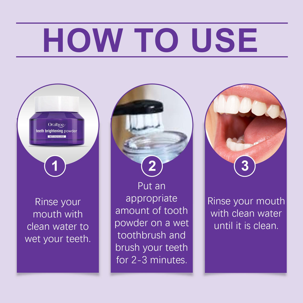 Purple Tooth Powder for Fresher Breath & Brighter Teeth