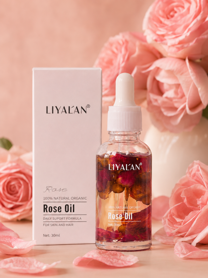 Organic Rose Oil for Face, Body & Hair — 30ml Dropper