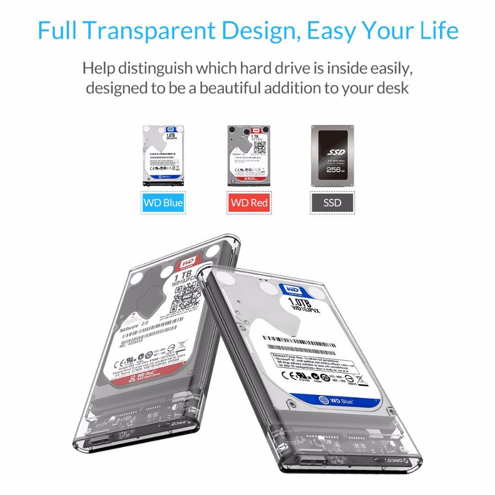 2.5 Inch Hard Drive Enclosure, Tool-Free USB 3.0