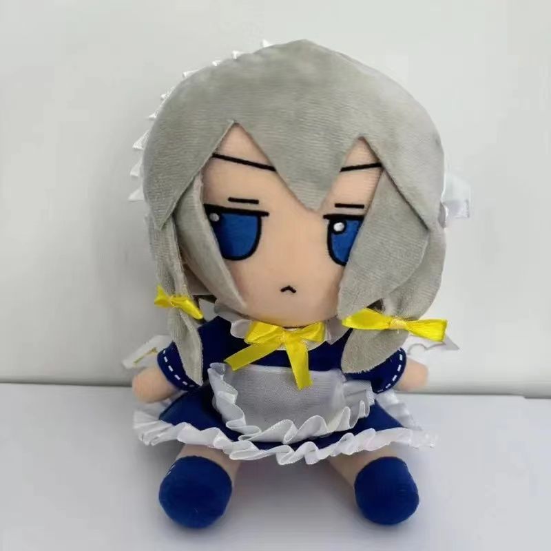 Anime Character Plush Doll With Signature Bow Display