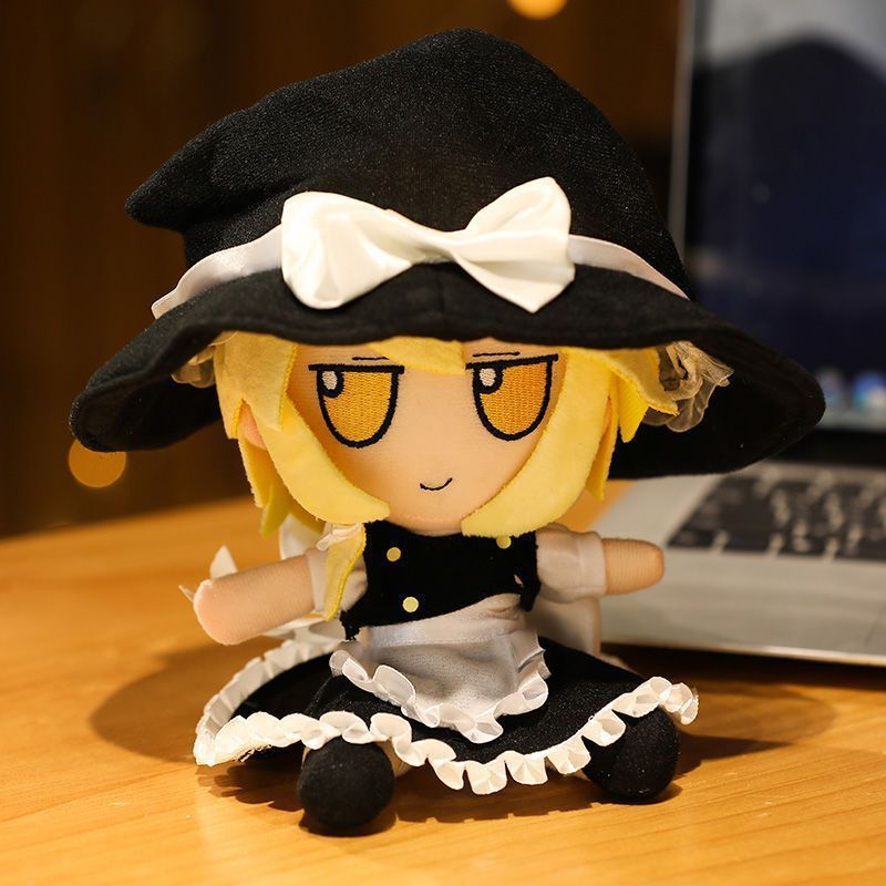 Anime Character Plush Doll With Signature Bow Display