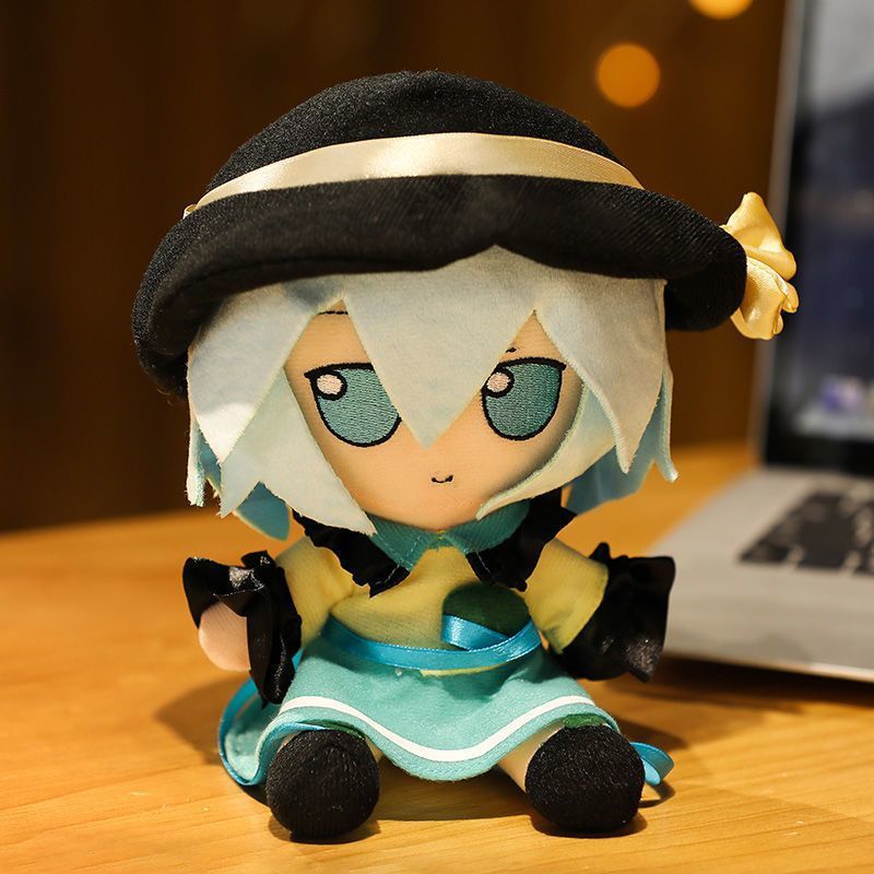 Anime Character Plush Doll With Signature Bow Display