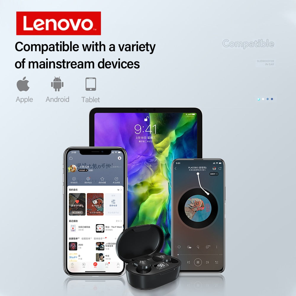 Wireless Earbuds with Mic, LED Case and Noise Reduction
