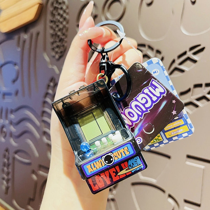 Retro Handheld Game Keychain for Backpacks & Travel