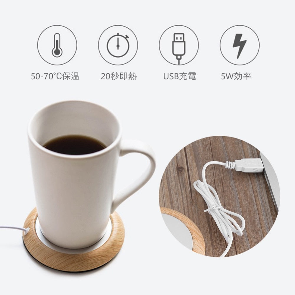 USB Desk Cup Warmer Mat That Keeps Coffee Hot at Work