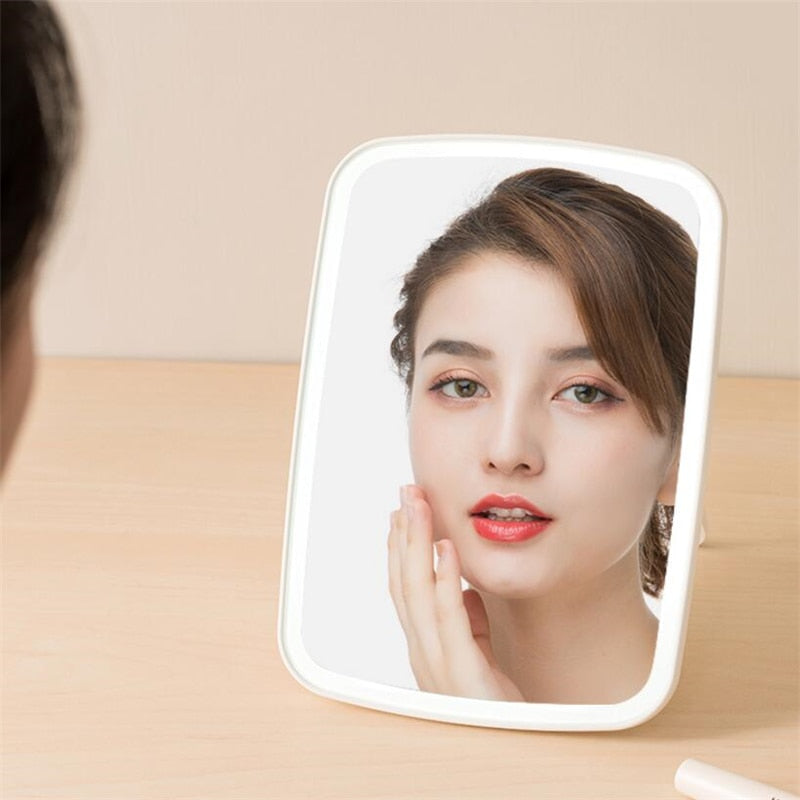 Touch-Control LED Makeup Mirror for Desk and Dorm Use