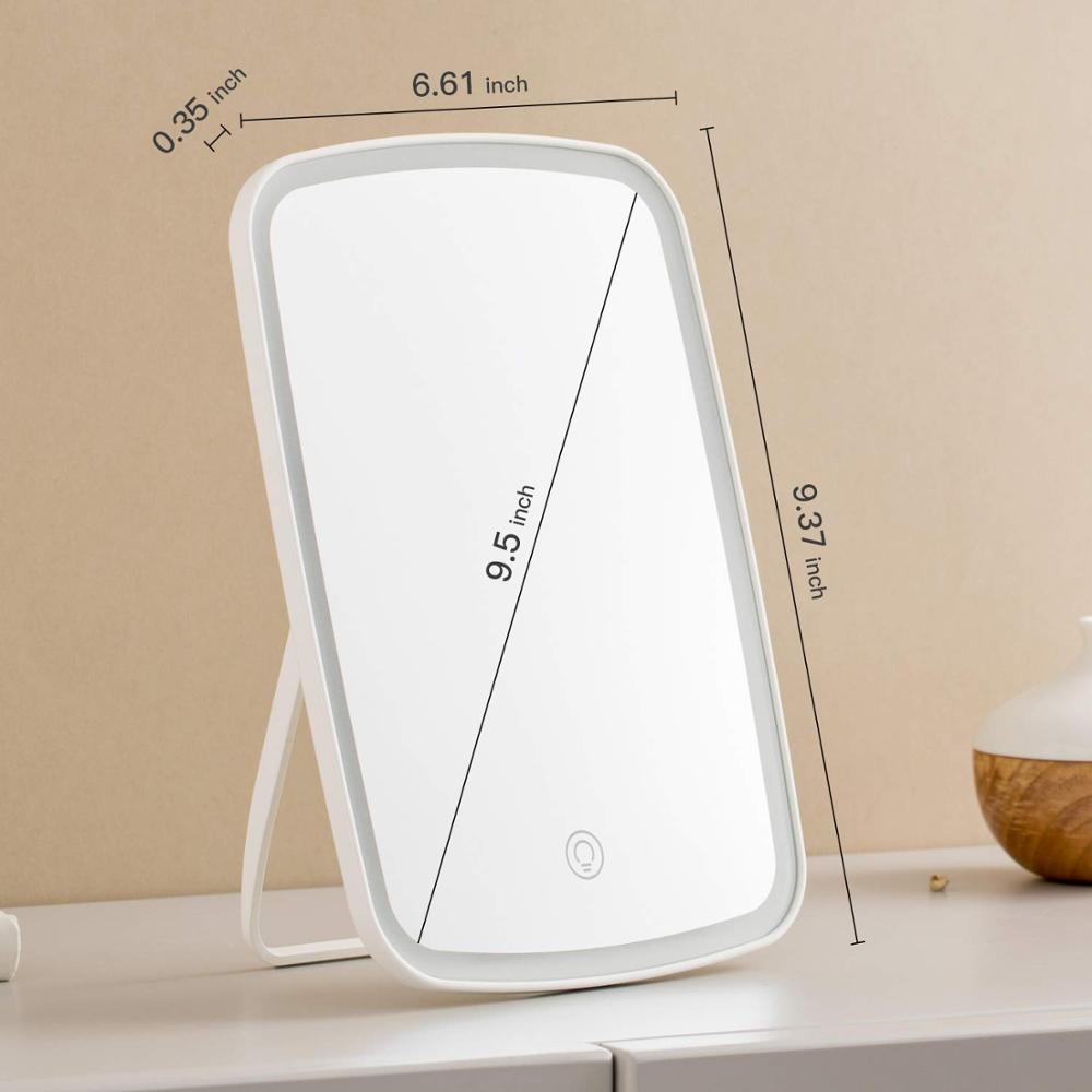 Touch-Control LED Makeup Mirror for Desk and Dorm Use