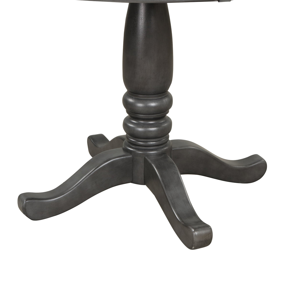 Round Marble-Look Dining Table Set for 4 with Padded Chairs