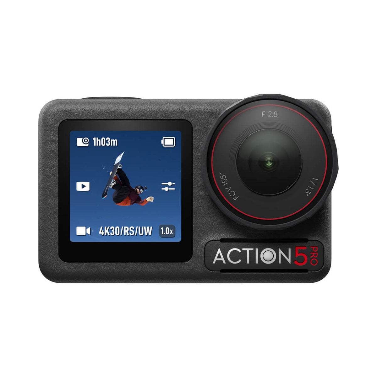 4K Action Camera with 155° Wide View & Dual Screens