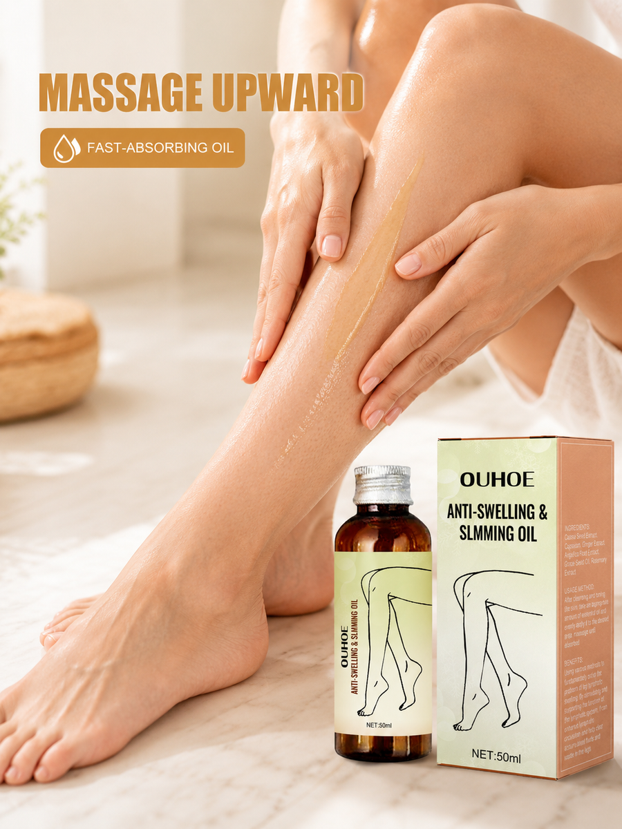 Lymphatic Drainage Body Oil — Visible Leg Slimming in 1–4 Weeks