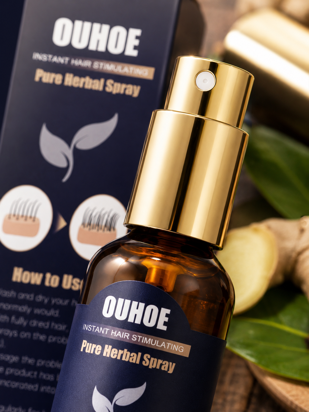 Herbal Hair Growth Spray — Stops Hair Loss & Thickens Hair