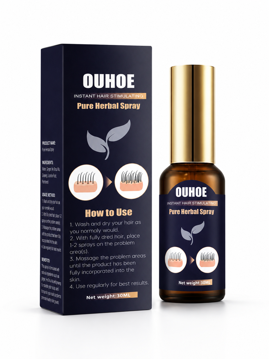 Herbal Hair Growth Spray — Stops Hair Loss & Thickens Hair